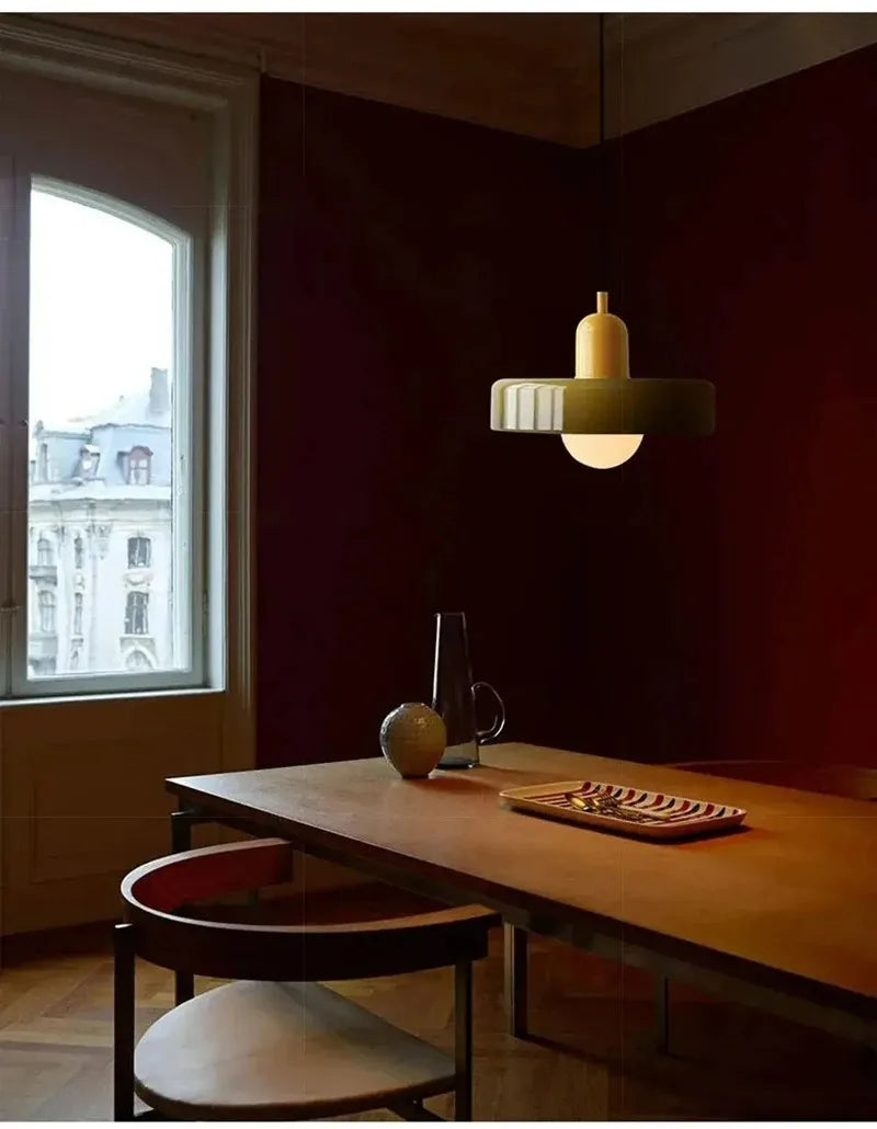 Nordic Retro Glass Pendant Lamps Indoor E27 LED Chandelier