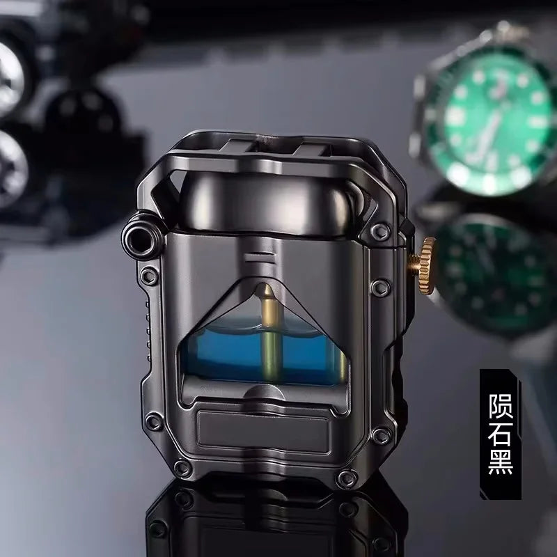 Zorro Kerosen Lighter Cyber Mecha Transparent Bin Rocker