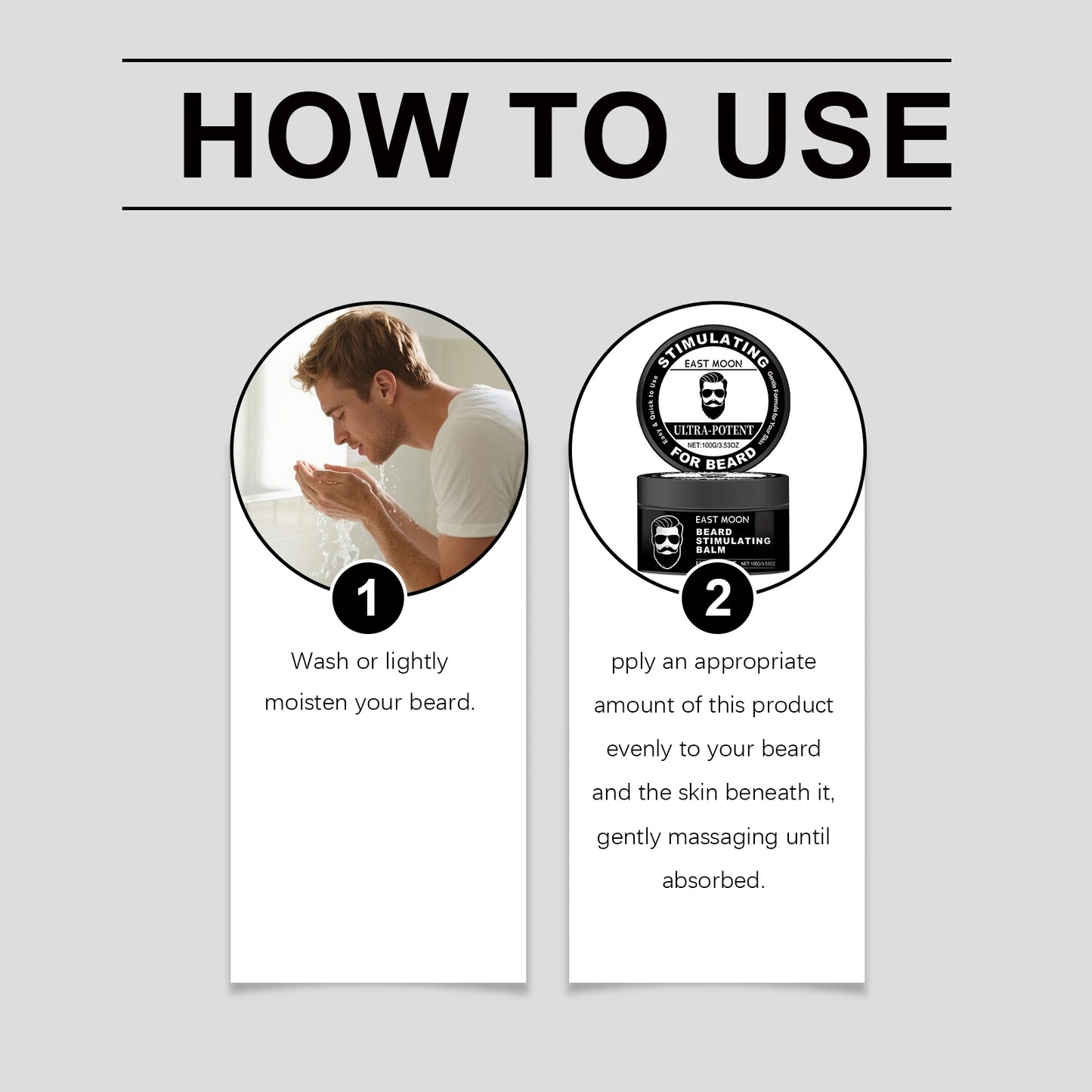 Men's Beard Balm Facial Hair Care Beard Growth Wax