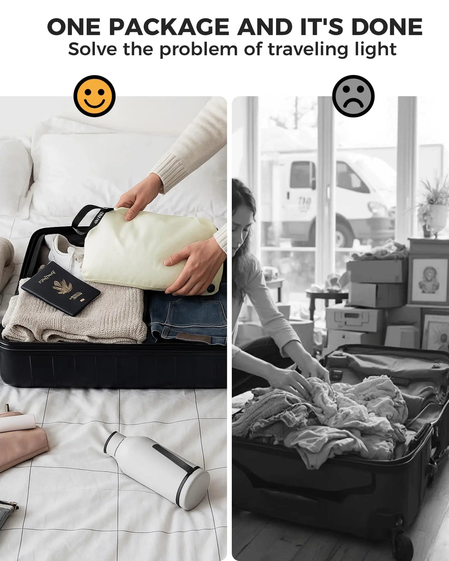 Travel Storage Bag Compression Sack Organizer