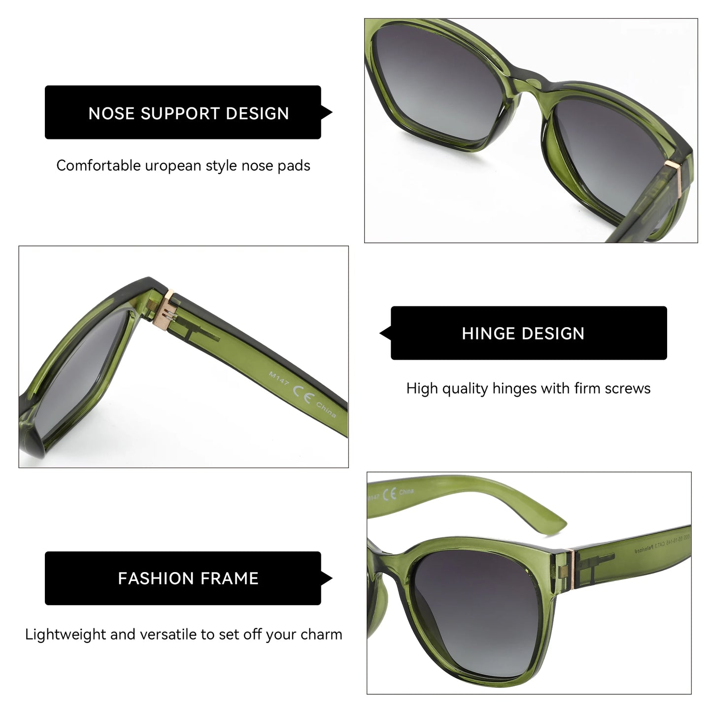 Fashion Original Thick Butterfly Frame Polarized