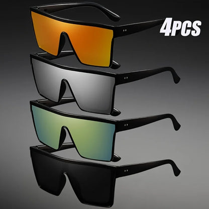 Oversize frame One-piece Goggle Men Woman Sunglasses