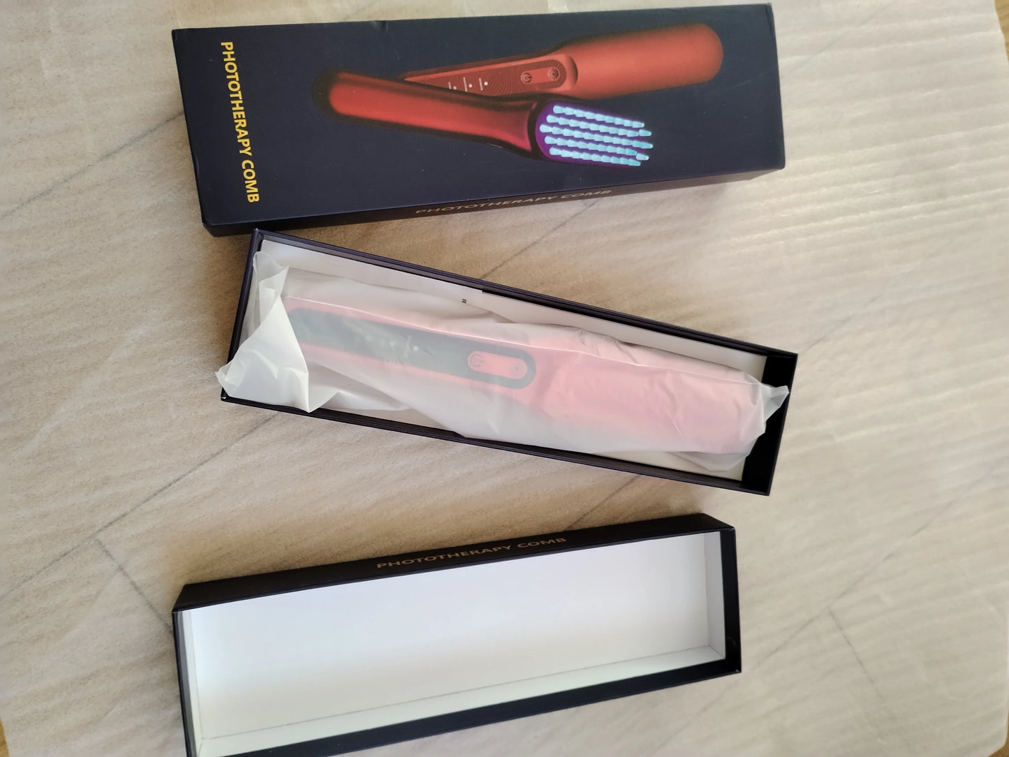 Electric Vibration Massage Comb Blue and Red Light