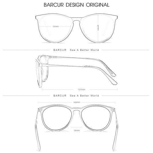 BARCUR Classic Polarized Sunglasses For Both Men Women