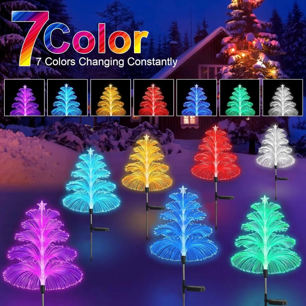 Solar Colorful Color Changing Fiber Optic Jellyfish Lamp