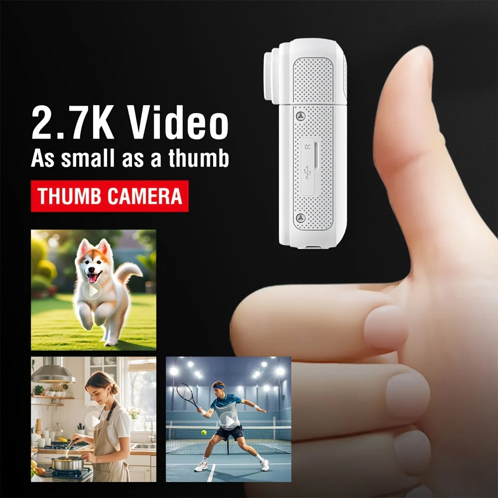 Motorcycle Mini Recorder 2.7K Finger Action Camera Lightweight