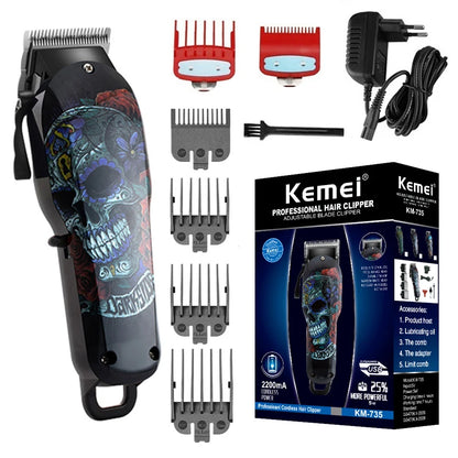 Kemei Cordless hair clipper professional hair trimmer