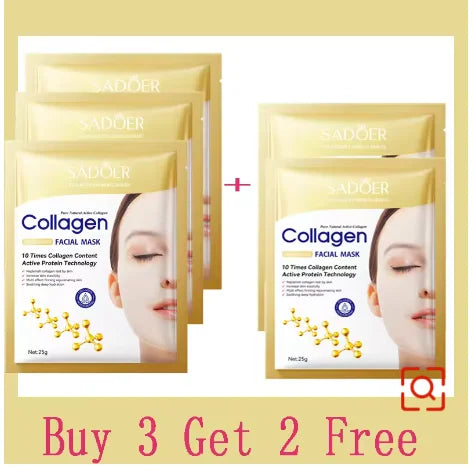 10pcs Korean Collagen Anti Wrinkle Facial Mask  Fade Fine Lines