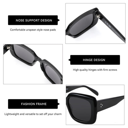ZENOTTIC Acetate Sunglasses New Uv400 Fashion Square