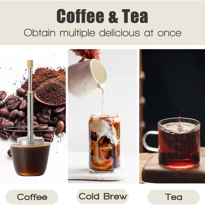 Portable Press Release Coffee Tea Mixer Reusable Bar Tool