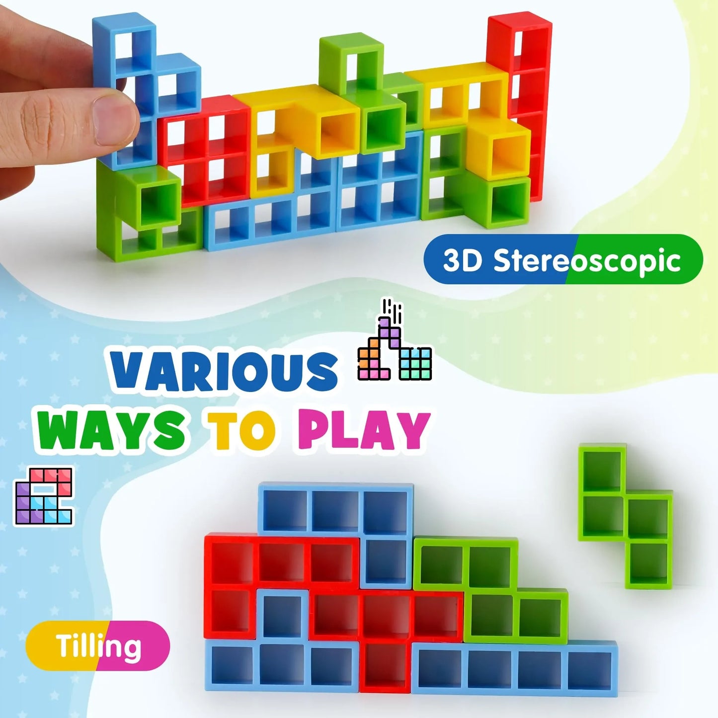Puzzles Tetra Tower Fun Balance Stacking Building Board Game