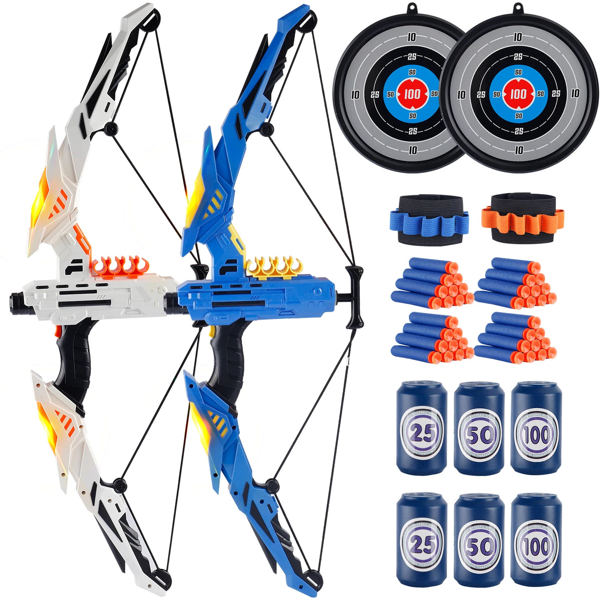 Kids Soft Dart Archery Set with LED Lights Sports