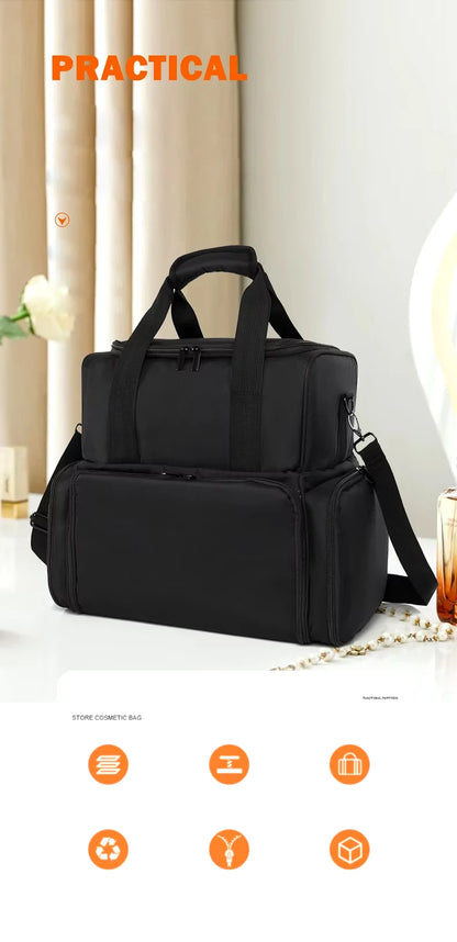 Portable 3 Layer Nail Polish Storage Bag Organizer
