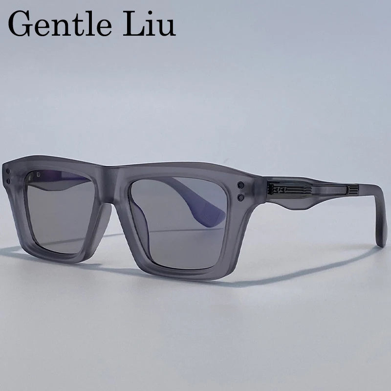 Steampunk Classic Square Sunglasses Men Luxury Brand Vintage