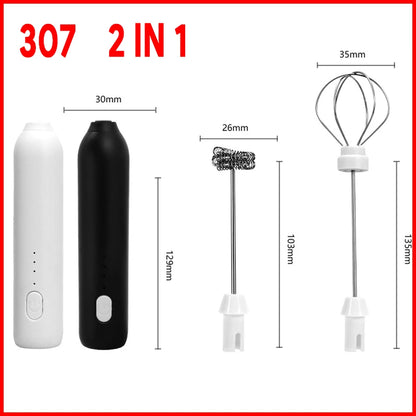 HOT  Electric Milk Frother + Egg Beater Wireless Type-C Charging