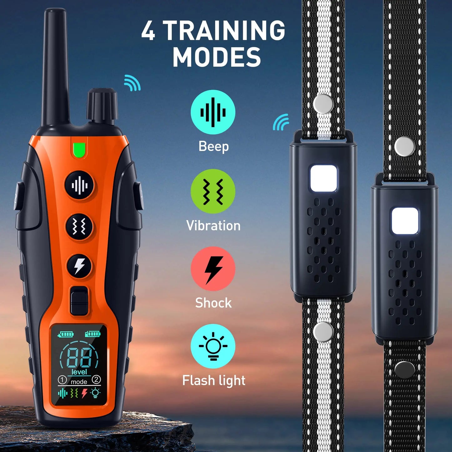 Electric Dog Training Collar Remote Control With  Vibration Shock