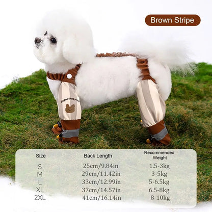 Reflective Stripe Pet Strolling Going Out Pants Adjustable