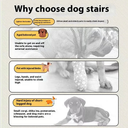 Pet 2/3 Steps High Density Foam Dog Secure Stairs Ramps