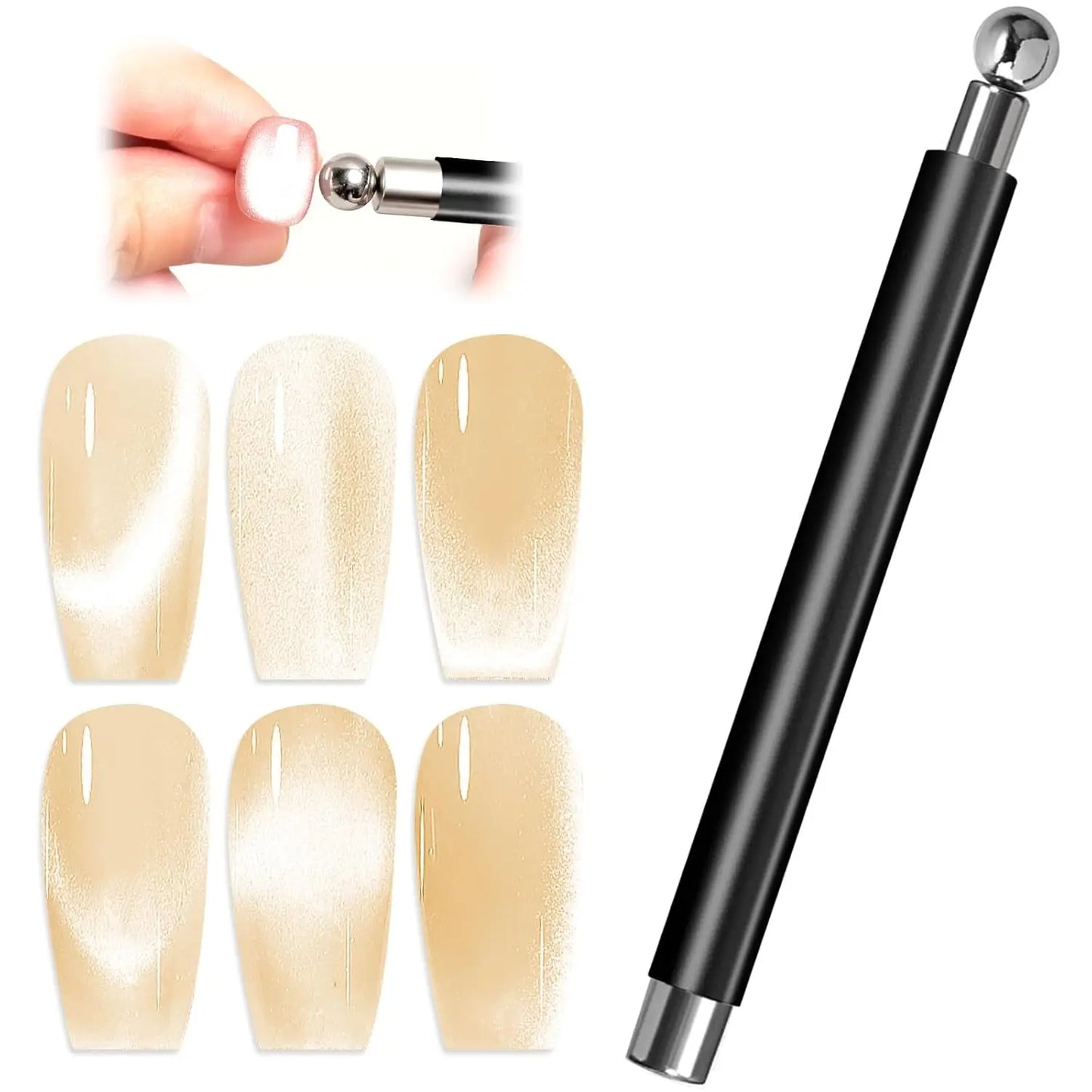 3 In 1 Dual Headed Cat Eye Nail Art Magnetic Stick