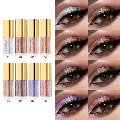 Pearly Liquid Eyeshadow Natural Smokey Silver Shimmer