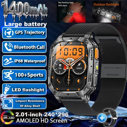 1400mAh Super Battery Durable Adult Smart Watch 2.01 inch