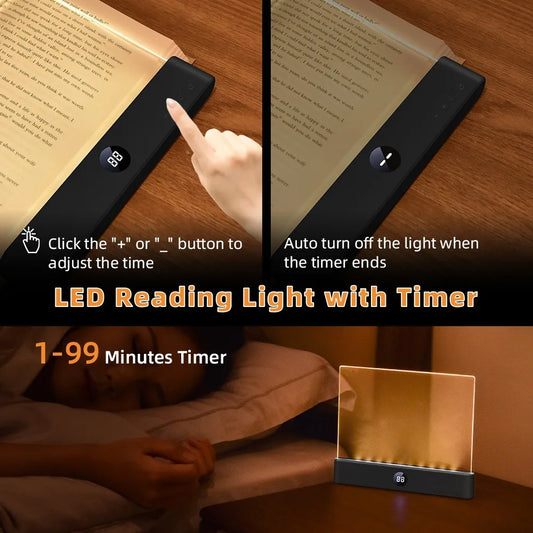 LED Flat Panel Book Light Eye Protection Night Vision