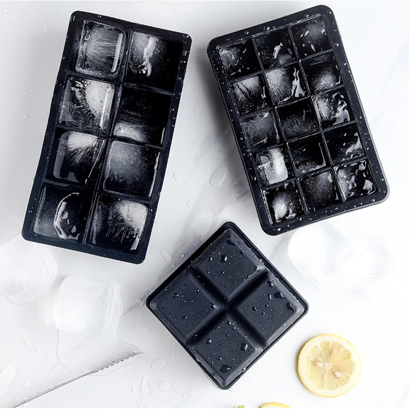 4/6/8/15Grids Silicone Ice Cube Molds Spherical Ice Molds