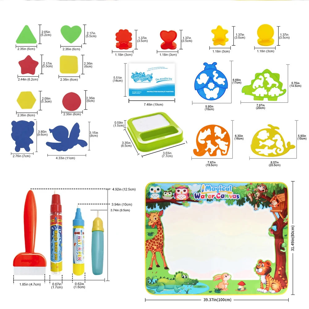 Magic Water Drawing Mat Coloring Doodle Painting Board