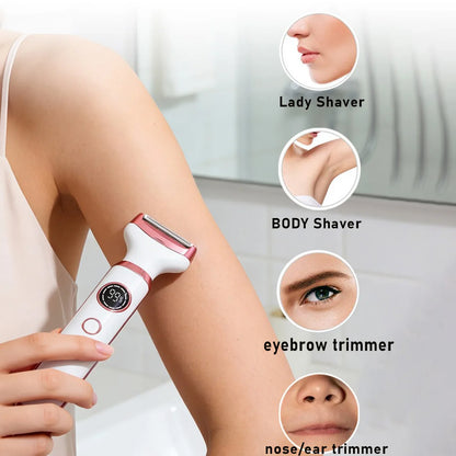 4 in 1 Lady Body Electric Trimmer Eyebrow Nose Women