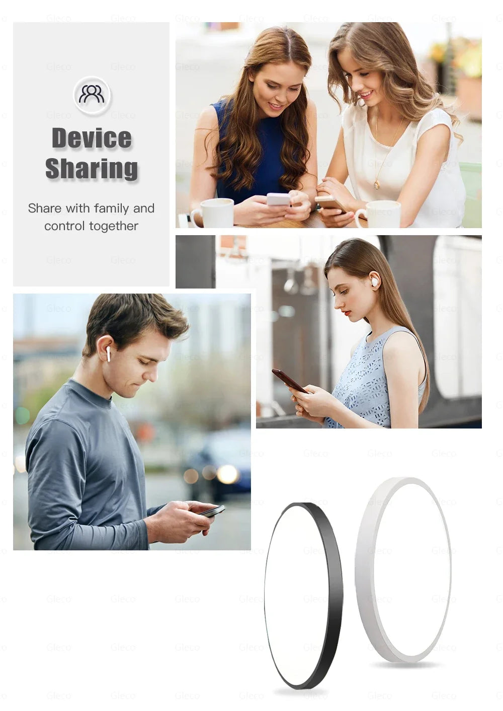 Tuya Wifi/Zigbee Ceiling Light RGBCW Led Ceiling Lamp