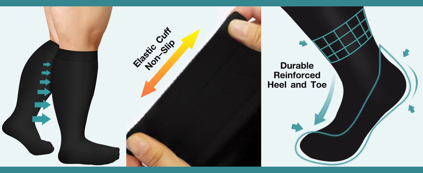 Compression Socks for Women Men Wide Calf