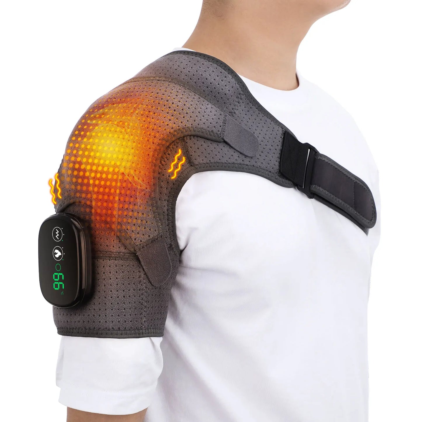 Electric Shoulder Massager Heating Pad Vibration Massage