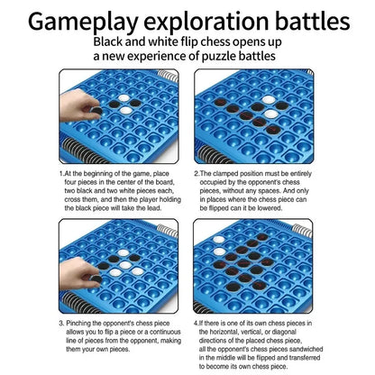 Dual-Side Flip Board Strategy Game for 2 Players Logic Training