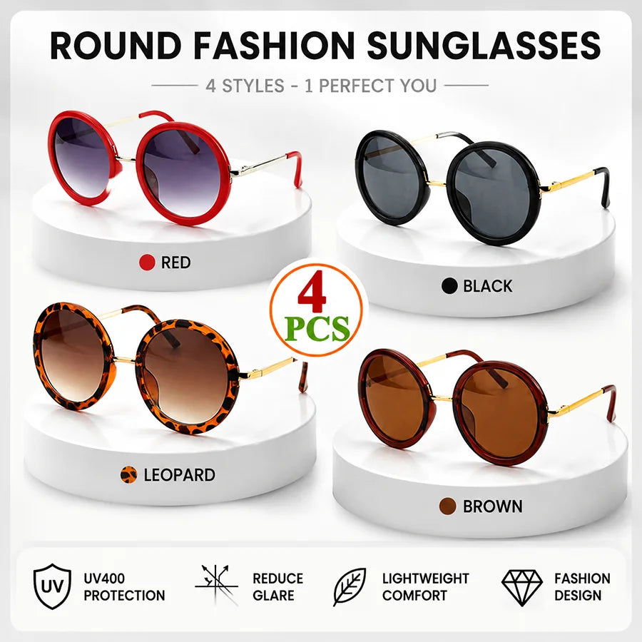 Sunglasses Women Men Round New Luxury Brand Design