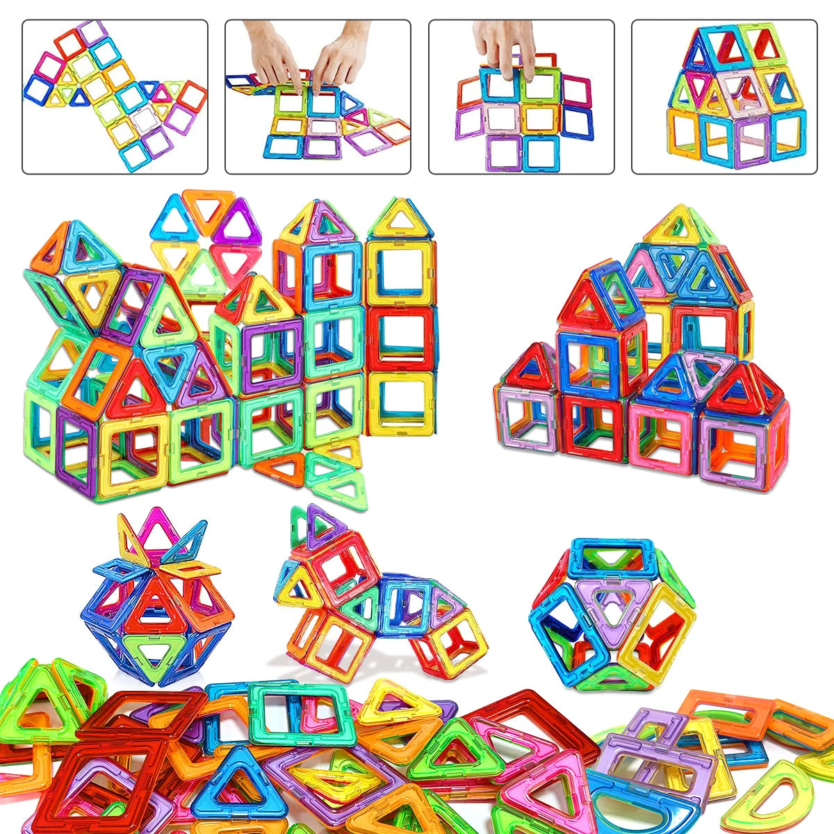 Magnetic Building Blocks DIY Learning Educational Magnet Toys