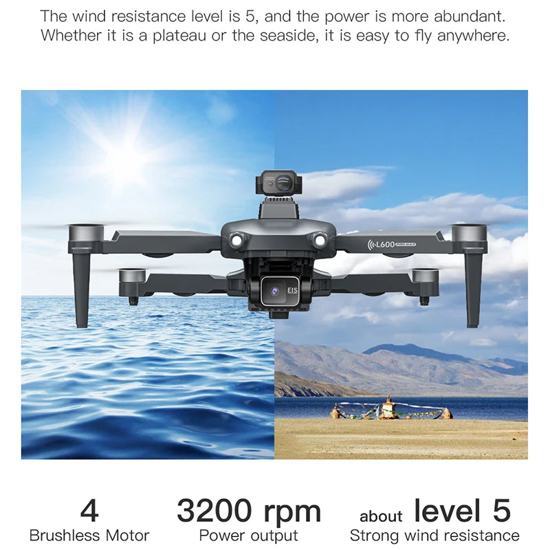 New L600 PRO MAX/PRO GPS Drone 5KM 4K Professional