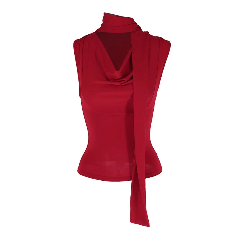 Women's Sexy Sleeveless V-Neck Solid Tank Top Fashion Streetwear