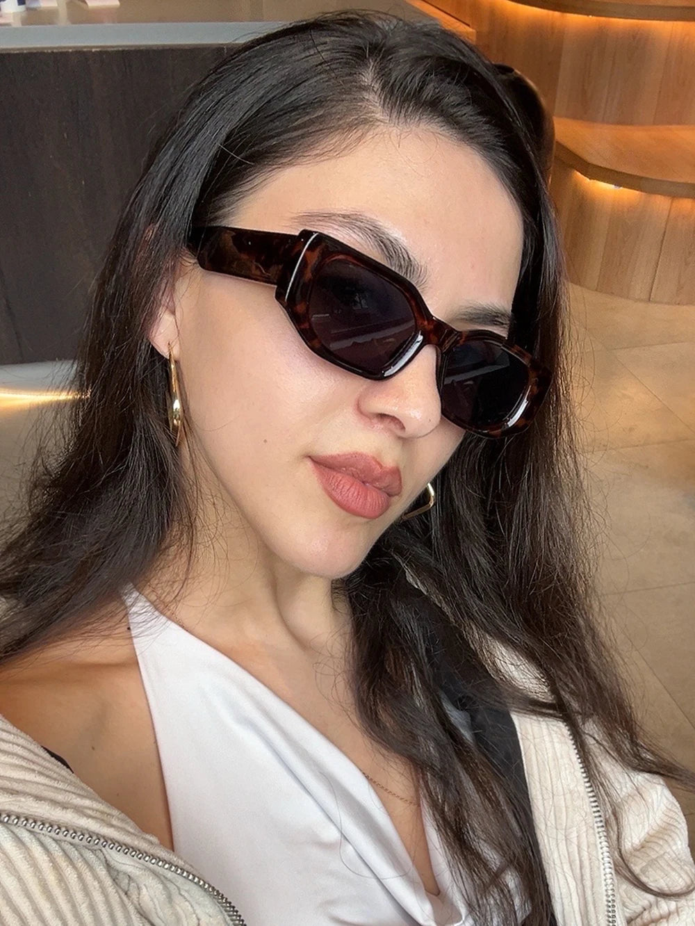 New Black Classic Retro Designer Branded Concave Sunglasses
