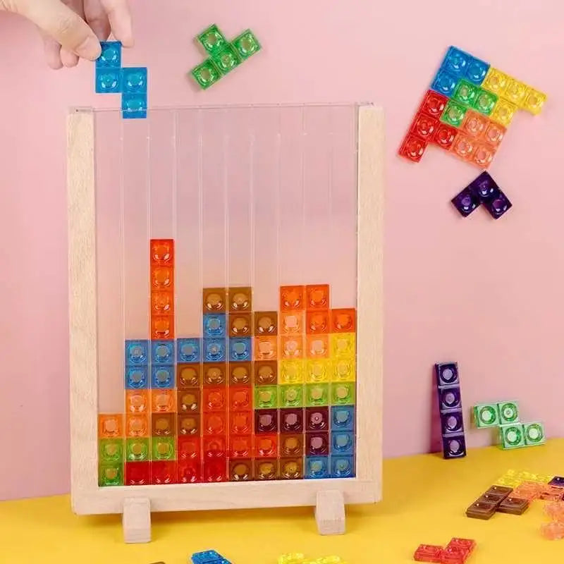 3D Transparent Tetris Puzzle Logic Thinking Brain Development