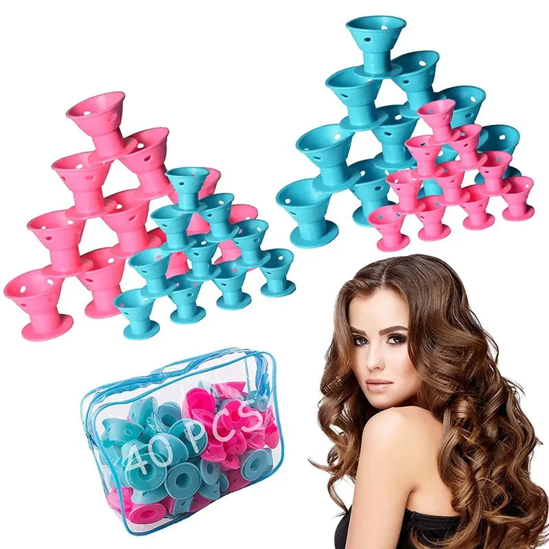 Soft Rubber Silicone Heatless Hair Curler Hair Styling