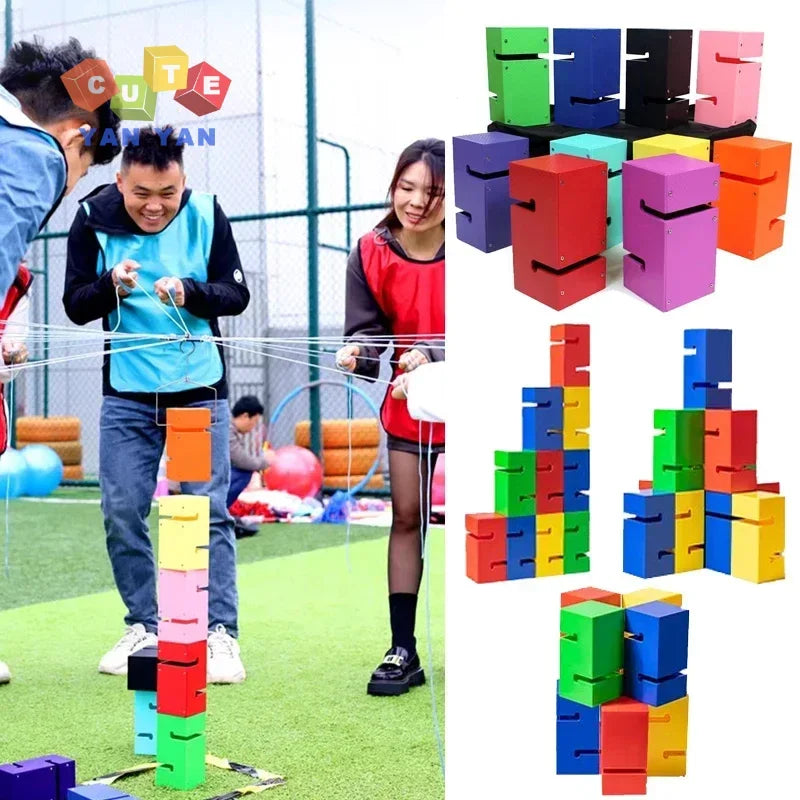 Group Team Building Tower Stack Game Multiplayer