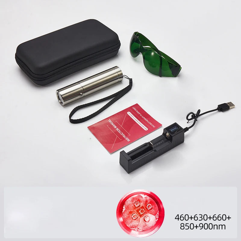 Blue & Red Light Therapy Device with 5 Wavelengths