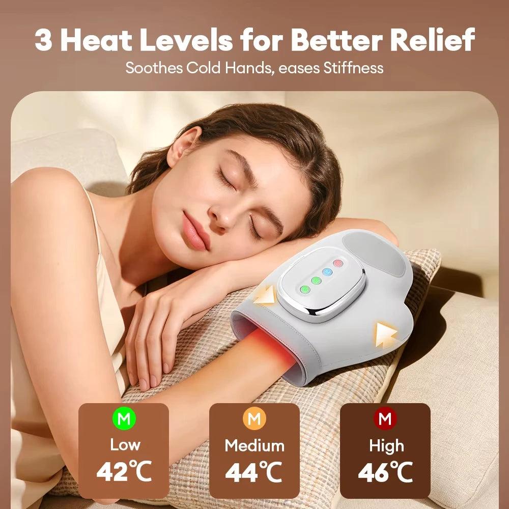 Hand Massager With Airbag Compression Finger Wrist Palm