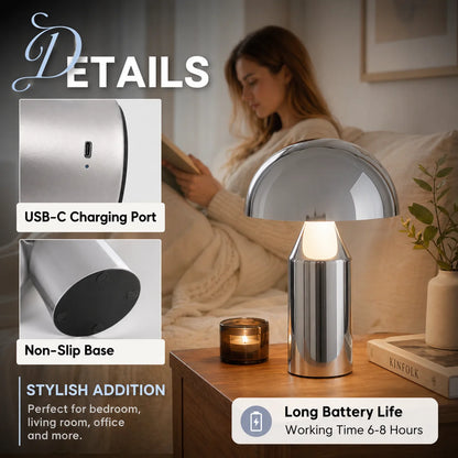 Metal Mushroom Table Lamp Modern Decoration Desk Lamp