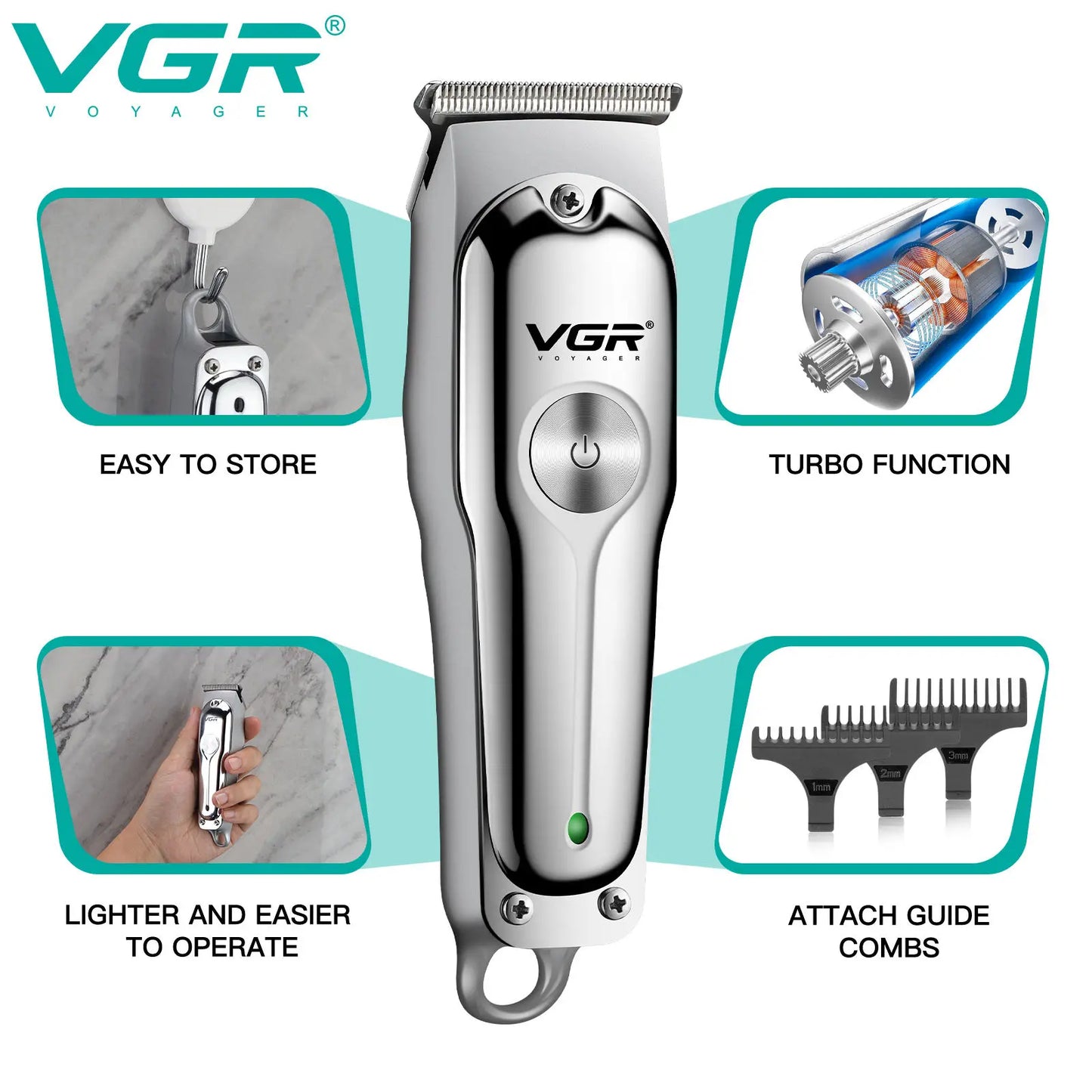 VGR 071 Hair Trimmer Professional Hair Clipper Rechargeable