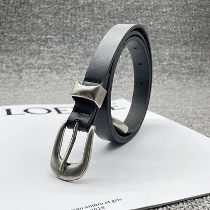 Retro High-end Black y2k belt Ins Buckle bb belt