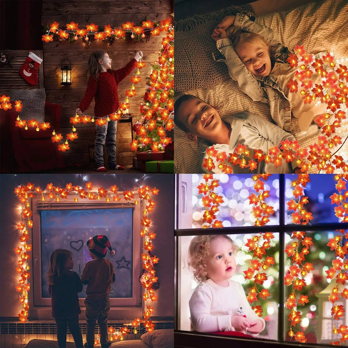 LED Halloween Light Garland Battery Powered Pumpkin
