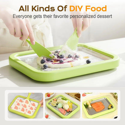 Household Ice Cream Maker Pan with 1 Scraper Instant