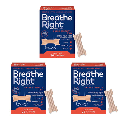 26/52/78 Pcs Breathe Right Nasal Strips