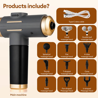 99 Level Electric Massage Gun Powerful Fascia Gun High-Frequency
